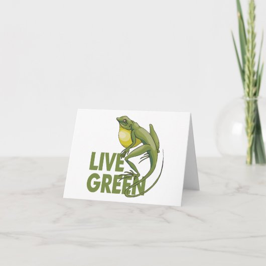 Cartes Pour Fêtes Annuelles Live Green (Devant)