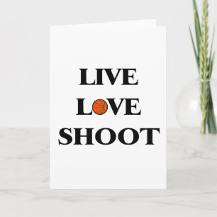 Cartes Pour Fêtes Annuelles Live Love Shoot (Basketball)