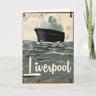 Cartes Pour Fêtes Annuelles Liverpool Vintage Travel poster