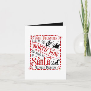 Cartes Pour Fêtes Annuelles Livraison Expresse du Père Noël au Pôle Nord