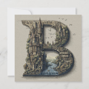 Cartes Pour Fêtes Annuelles Livre de contes de la lettre B fantastique avec de