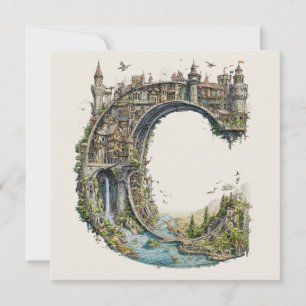 Cartes Pour Fêtes Annuelles Livre de contes de la lettre C fantastique avec de