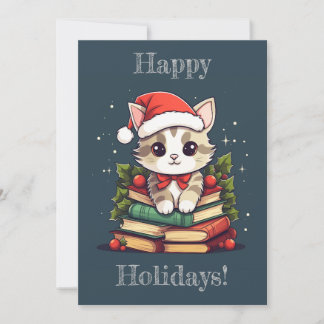 Cartes Pour Fêtes Annuelles Livre de vacances pour chat