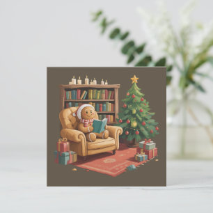 Cartes Pour Fêtes Annuelles Livres de lecture en pain d'épices Noël Enseignant