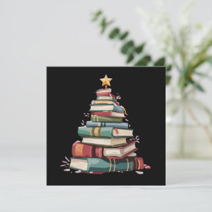 Cartes Pour Fêtes Annuelles Livres de Noël Arbre Amoureux des Livres Enseignan