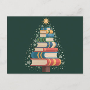 Cartes Pour Fêtes Annuelles Livres de professeur de Noël Arbre de Noël Lecture
