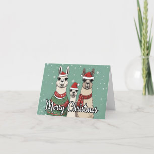 Cartes Pour Fêtes Annuelles Llama Christmas