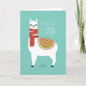 Cartes Pour Fêtes Annuelles Llama Christmas Holiday Card (Devant)