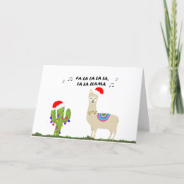 Cartes Pour Fêtes Annuelles Llama de Noël