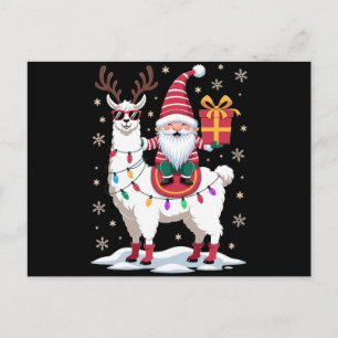 Cartes Pour Fêtes Annuelles Llama de Noël Gnome Père Noël Lumières Renne Xmas
