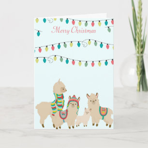 Cartes Pour Fêtes Annuelles Llama Herd Christmas