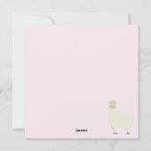 Cartes Pour Fêtes Annuelles Llama heureux (Dos)