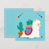 Cartes Pour Fêtes Annuelles Llama Holiday Card (Devant / Derrière)