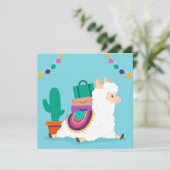 Cartes Pour Fêtes Annuelles Llama Holiday Card (Debout devant)