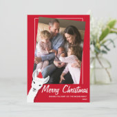 Cartes Pour Fêtes Annuelles Llama Père Noël Photo Noël (Debout devant)
