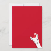 Cartes Pour Fêtes Annuelles Llama Père Noël Photo Noël (Dos)