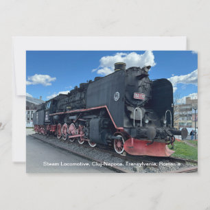 Cartes Pour Fêtes Annuelles Locomotive à vapeur, Cluj-Napoca, Roumanie, sur un
