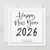 Cartes Pour Fêtes Annuelles Logo 2026 Calendrier QR Code Société Nouvel An (Devant)