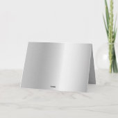 Cartes Pour Fêtes Annuelles Logo d'affaires Joyeuses Faux Silver (Dos)