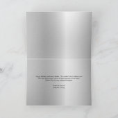 Cartes Pour Fêtes Annuelles Logo d'affaires Joyeuses Faux Silver (Intérieur)