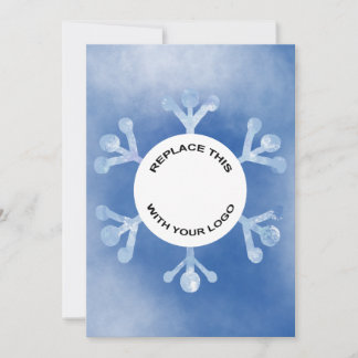 Cartes Pour Fêtes Annuelles Logo d'affaires Noël Blue Snowflake voiture de vac