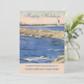 CARTES POUR FÊTES ANNUELLES LOGO DE COULEUR D'EAU MAISON LUMINEUSE NAUTIQUE (Debout devant)