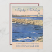 CARTES POUR FÊTES ANNUELLES LOGO DE COULEUR D'EAU MAISON LUMINEUSE NAUTIQUE (Devant / Derrière)