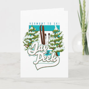 Cartes Pour Fêtes Annuelles Logo de Jay Peek Vermont