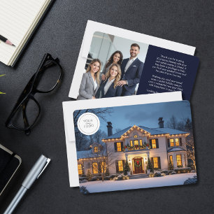 Cartes Pour Fêtes Annuelles Logo de l'agence immobilière pour maisons de luxe