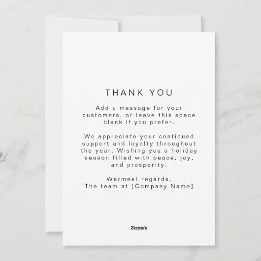 Cartes Pour Fêtes Annuelles Logo de l'entreprise Photo de l'équipe Design Affa (Dos)