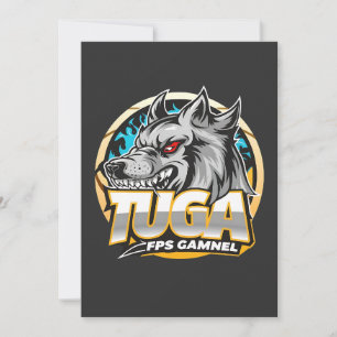 Cartes Pour Fêtes Annuelles Logo de l'équipe de esport TUGA Wolf Gaming