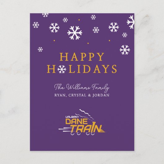 Cartes Pour Fêtes Annuelles Logo de l'UAlbany Dane Train (Devant)