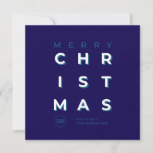 Logo de Noël d'affaires bleu marine minimal modern