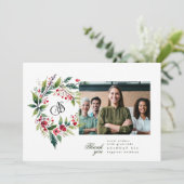 Cartes Pour Fêtes Annuelles Logo de Noël d'affaires Wreath Photo (Debout devant)