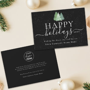 Cartes Pour Fêtes Annuelles Logo de Noël d'entreprise moderne