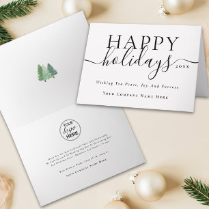 Cartes Pour Fêtes Annuelles Logo de Noël d'entreprise moderne enneigé