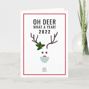 Cartes Pour Fêtes Annuelles Logo de Noël d'entreprise moderne personnalisé