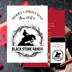 Cartes Pour Fêtes Annuelles logo de ranch de chevaux branding entreprise de No