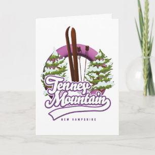 Cartes Pour Fêtes Annuelles Logo de ski de la montagne Tenney