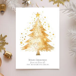 Cartes Pour Fêtes Annuelles Logo de société moderne Joyeux arbre de Noël