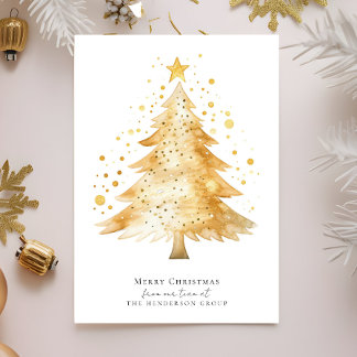 Cartes Pour Fêtes Annuelles Logo de société moderne Joyeux arbre de Noël