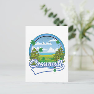 Cartes Pour Fêtes Annuelles Logo de voyage de Cornwall