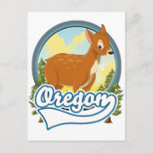 Cartes Pour Fêtes Annuelles Logo de voyage Oregon Deer (Devant)
