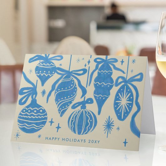 Cartes Pour Fêtes Annuelles Logo Décorations Bleues Fantaisistes Entreprise Be