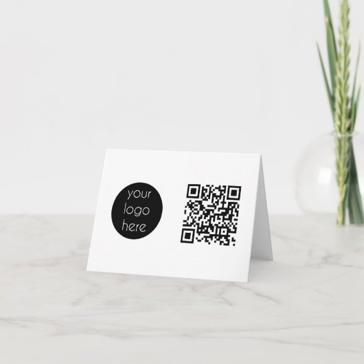 Cartes Pour Fêtes Annuelles Logo d'entreprise Code QR promotionnel de la socié (Devant)