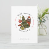 Cartes Pour Fêtes Annuelles Logo d'entreprise de Noël (Debout devant)