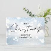 Cartes Pour Fêtes Annuelles Logo d'entreprise de Noël d'hiver (Debout devant)