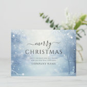 Cartes Pour Fêtes Annuelles Logo d'entreprise de Noël d'hiver (Debout devant)