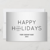 Cartes Pour Fêtes Annuelles Logo d'entreprise gris flou Arrière - plan (Devant)