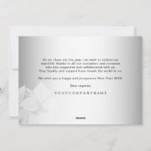 Cartes Pour Fêtes Annuelles Logo d'entreprise gris flou Arrière - plan (Dos)